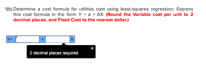 cost is a mixed cost, and he is attempting to find a