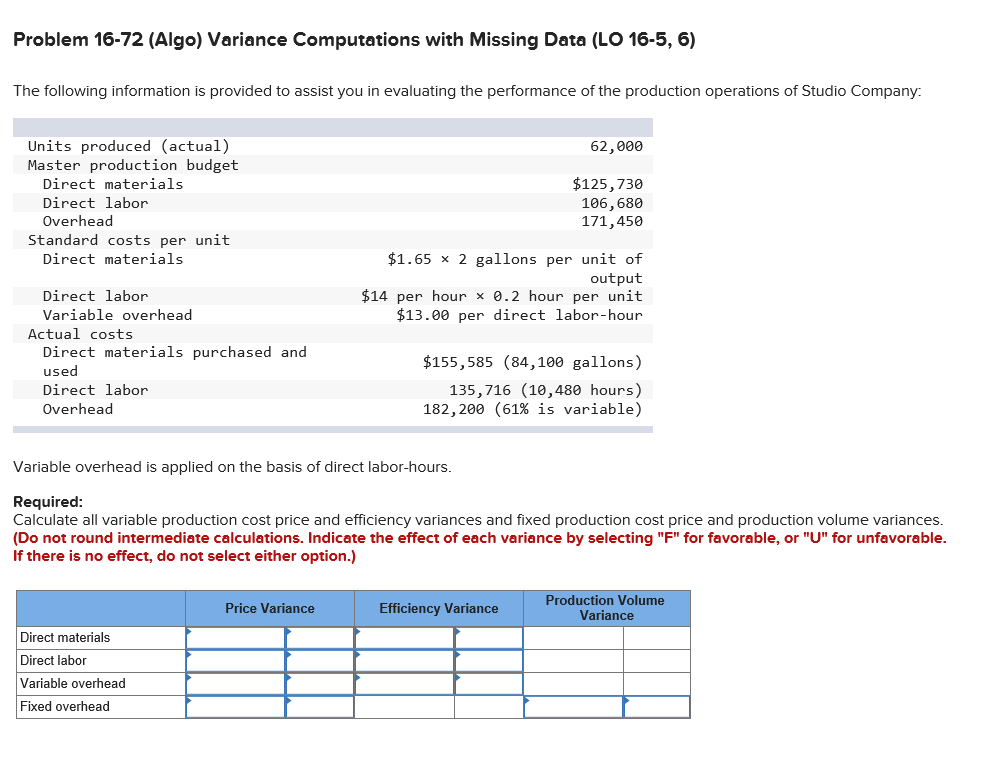  Problem 16-72 (Algo) Variance Computations with Missing Data (LO 16-5, 6)