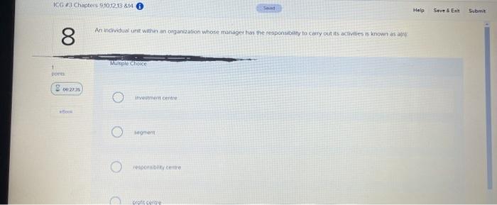  ICG 23 Chapters 910,12,13 &M Help Seve En Submit An individual