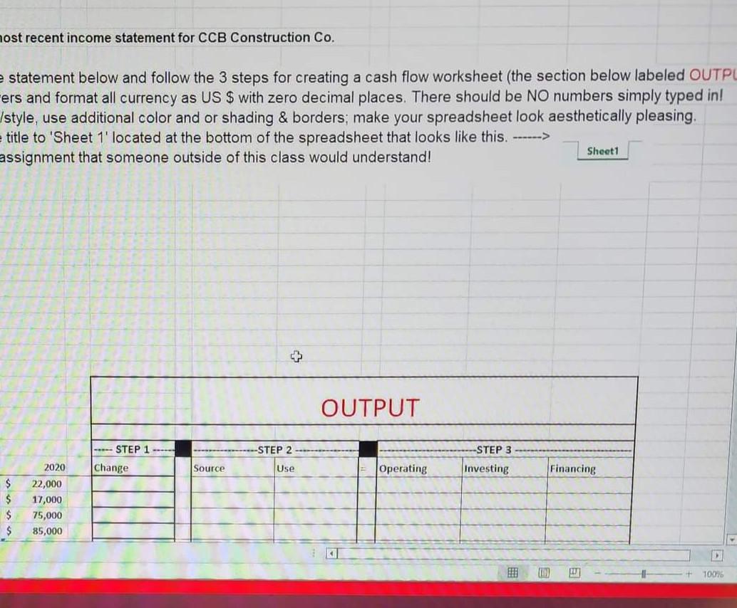 help me with the cell formulas Below are the two most recent
