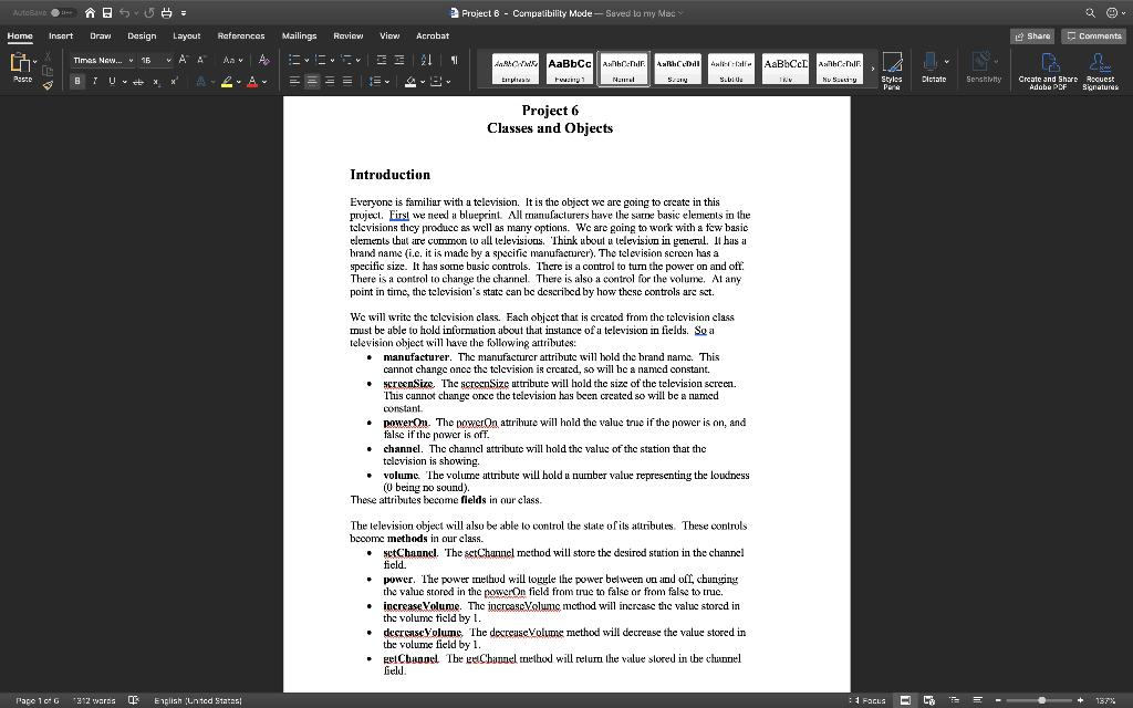 Topic: Java Programming Hello, I currently must complete the following project below,