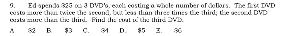 show clear steps please. thank you Ed spends $25 on 3 DVD's,