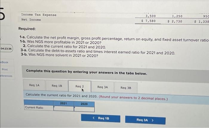 Getaway Spa (NGS). Nicole is curious about her company's performance as she