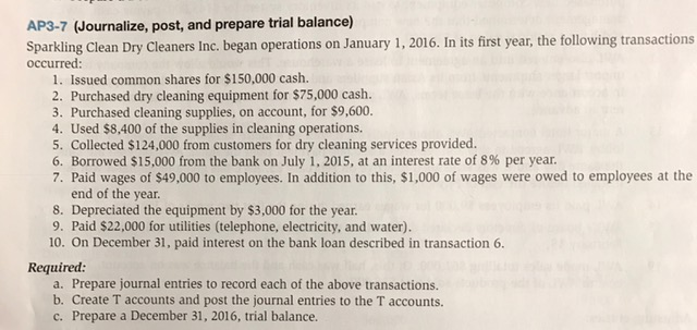 need to create a t-account for each different account name you