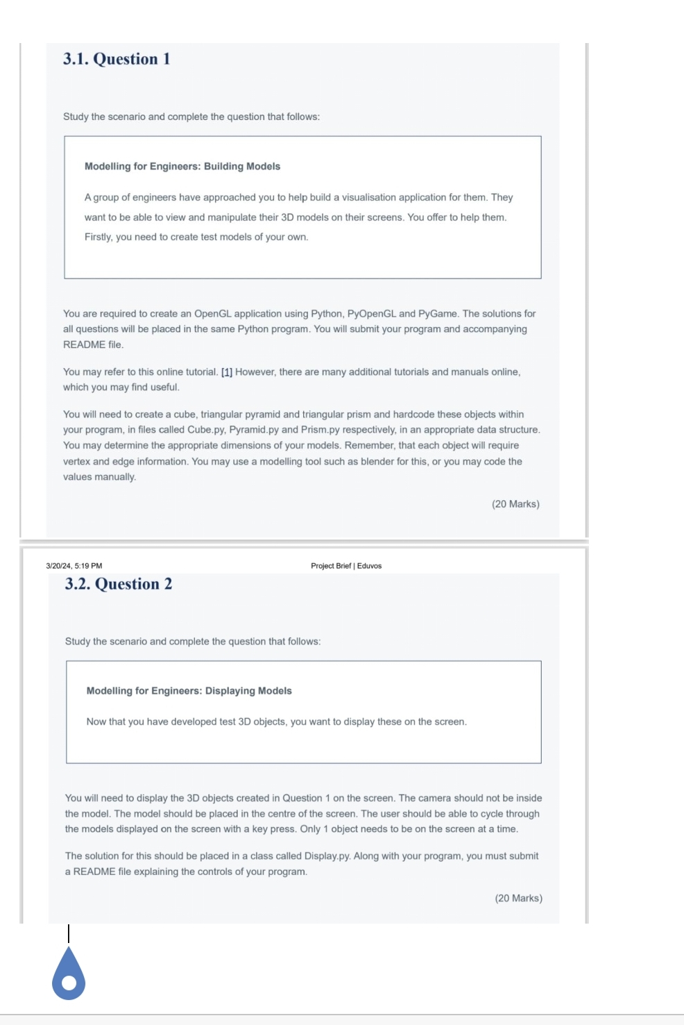  3.1. Question 1 Study the scenario and complete the question that