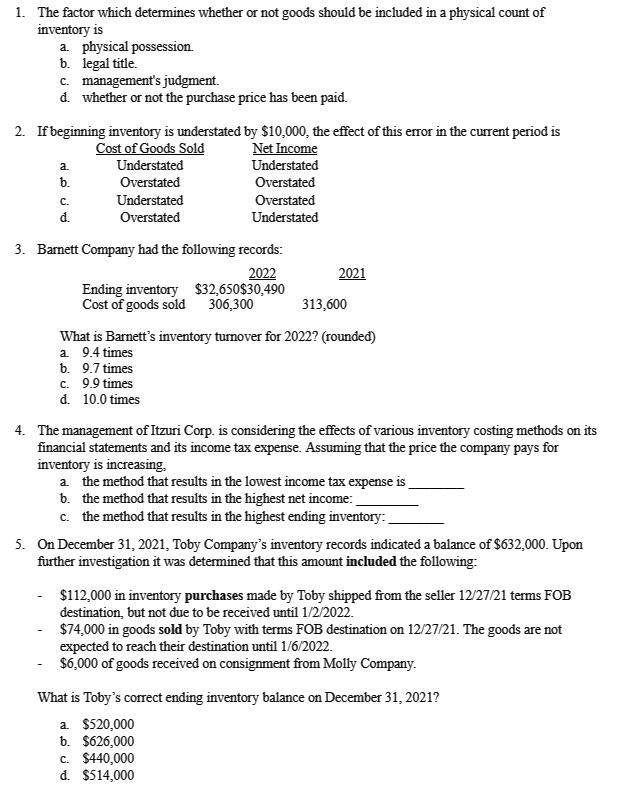 Answer all plz! 1. The factor which determines whether or not goods