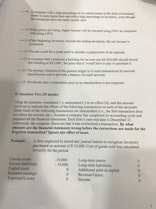 false (F) e accounting equation should be in balance only at the