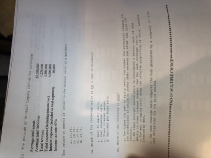  Average total asscts Average total liabilities Total revenuc Total Interest expense