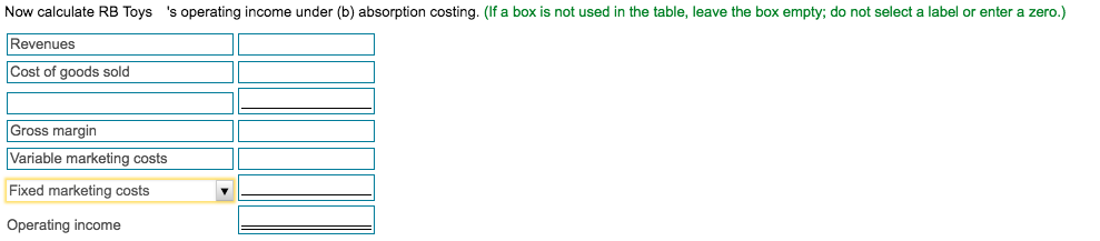 wrong answers. RB Toys started 2017 with no inventories. During the year,