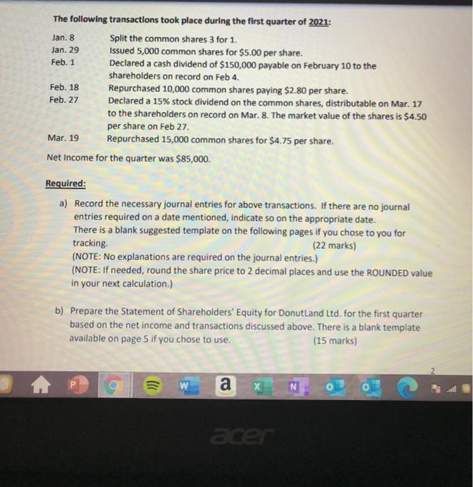 me 2 / 6 100S ACCT 103 - W2021 Assignment #2 Weighting
