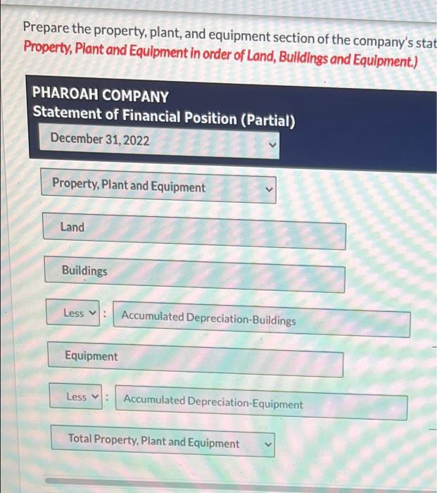 accounts: The company uses straight-line depreciation for buildings and equipment, its year-end
