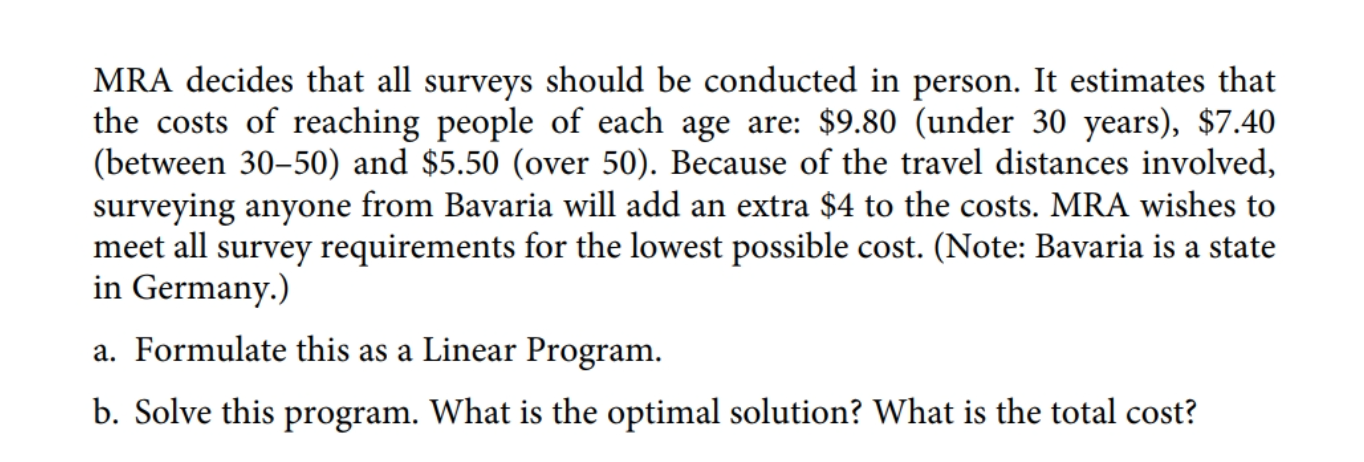 thanks! 5. Market Research Associates (MRA) is a marketing and consumer research