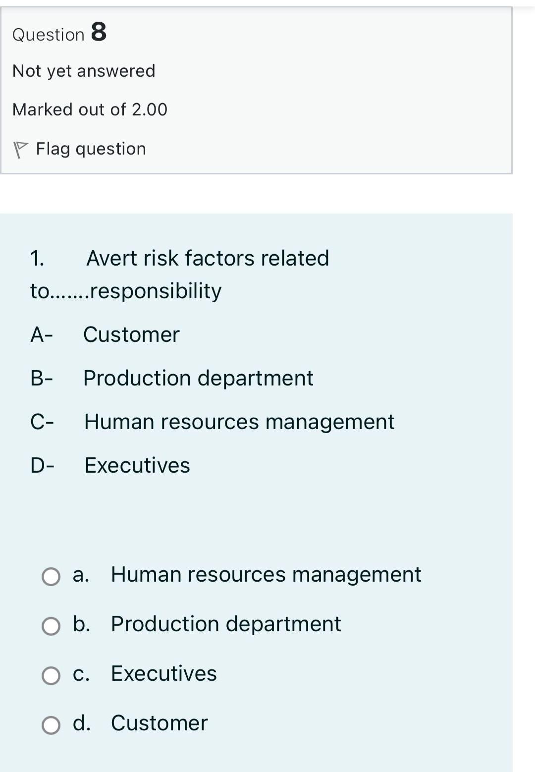 firms Question 3 Not yet answered Marked out of 2.00 P Flag