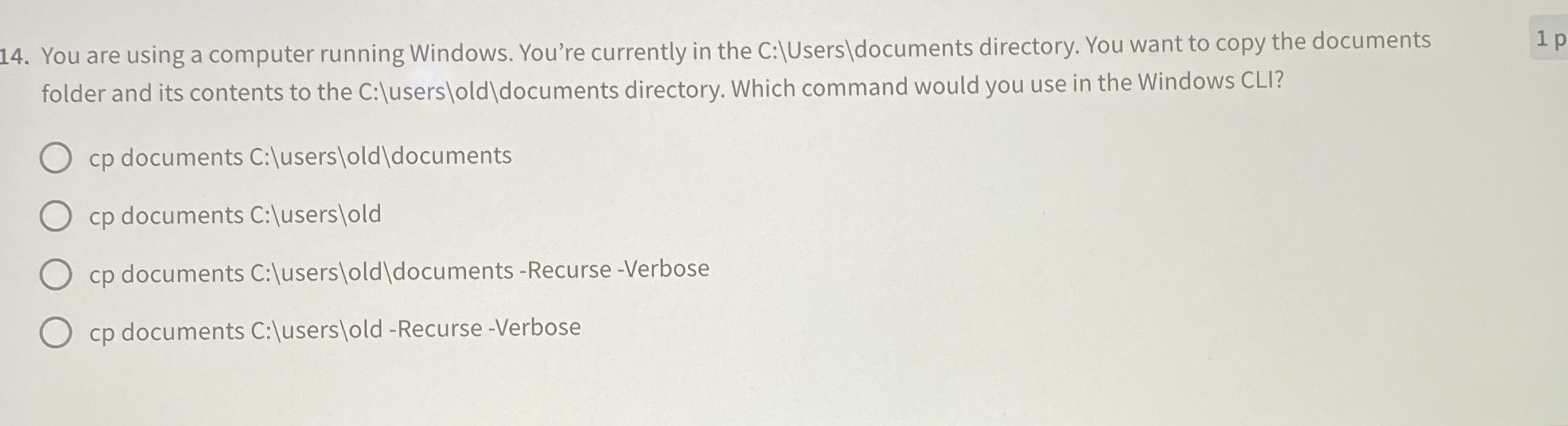  You are using a computer running Windows. You're currently in the