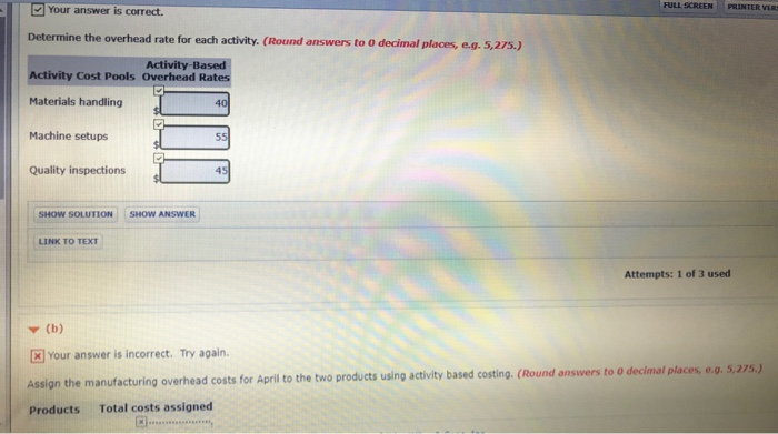 During April, 30 range Instruments and 180 pressure gauges were overhead costs