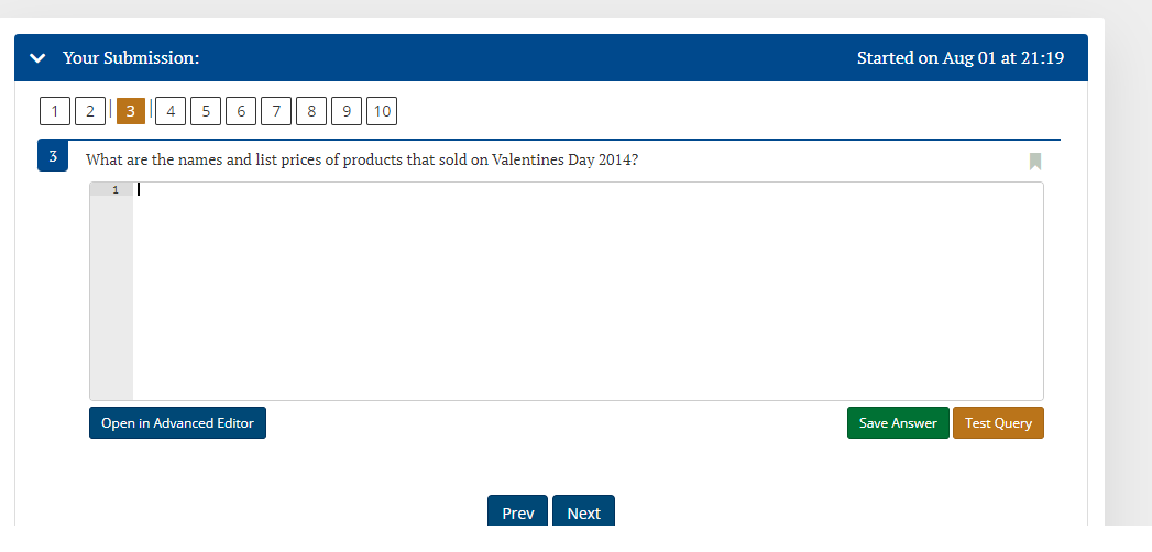 Sale, Saleltem, Product, Manufactures, and Employee tables. Eor each information request below,