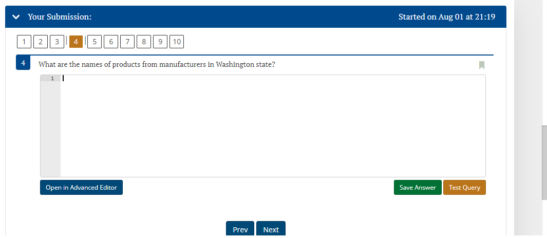formulate a single SQL query to produce the required information. In each