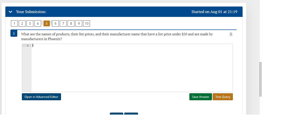 case, you should display only the columns requested. Be sure that your