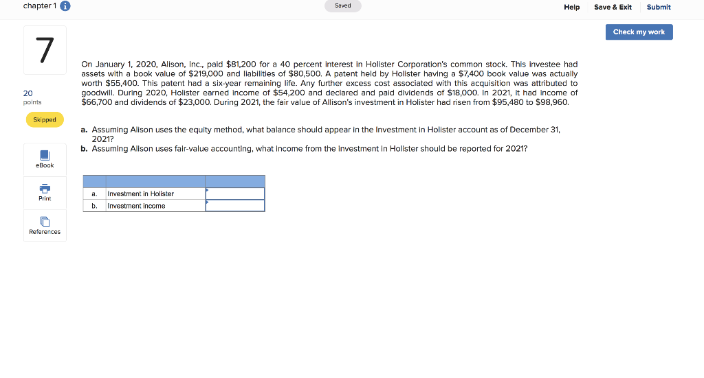 plz answer this Q chapter 10 Saved Help Save & Exit Submit