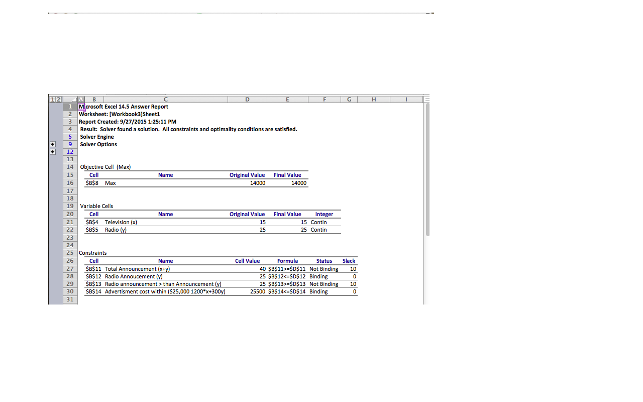me answer these questions?: 1) The number of television spots that should