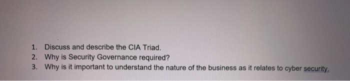i need solution for number 2 and 3 1. Discuss and describe