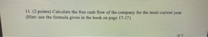 11. any information that may be needed provided below 11. (2 points)