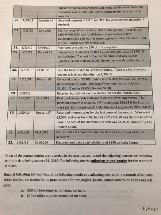 has a zero balance. the ending balance on page 9. in the