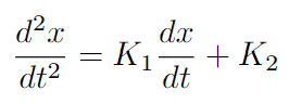  Given the time and velocity matrices below, solve for the K1and