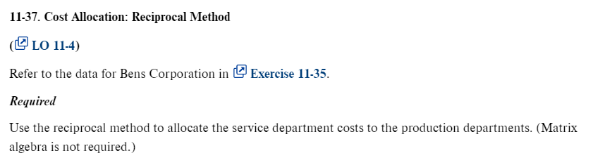 service departments (Repairs, HR, and IT) and two production departments (M1 and