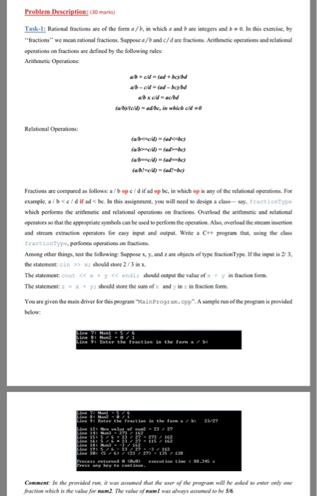  #include #include #include "fractionType.h" using namespace std; int main() { fractionType