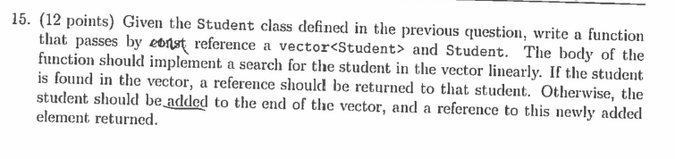 want to get code for problem 15. 14. (12 points) Given the