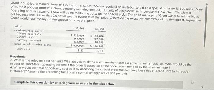  What is the relevant cost per unit? What do you think