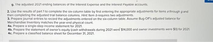 as of December 31,2021 . a. The bank reconciliation as of December