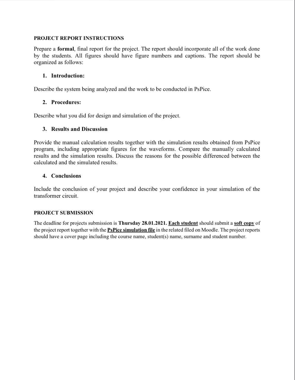 project descriptions are provided as follows. Each group should separately work on