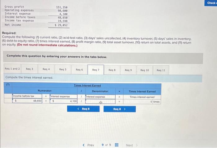 follow. (All sales were on credit; selected balance sheet amounts at December