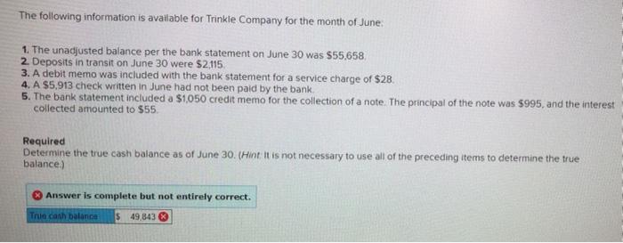 need help with both please The following information is available for Trinkle