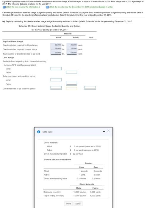Ending December 31, 2017 Knox Budgeted units sales 26,500 Add target ending