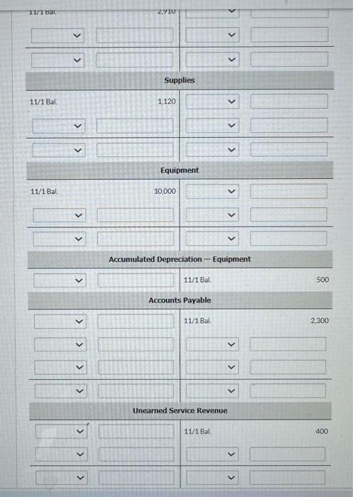 in the order of journal entries possed in the previous question Select