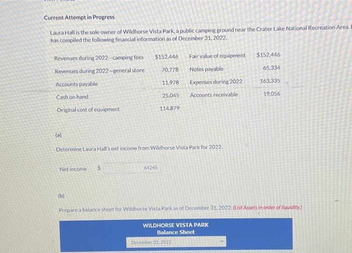  Current Attempt in Progress Laura Hall is the sole owner of