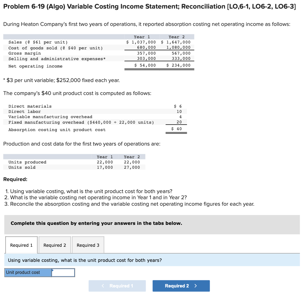  Using variable costing, what is the unit product cost for both