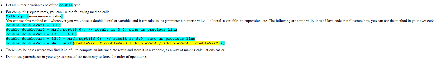 Using Basic Java please answer for QuadraticRoots.java program Let all numeric variables