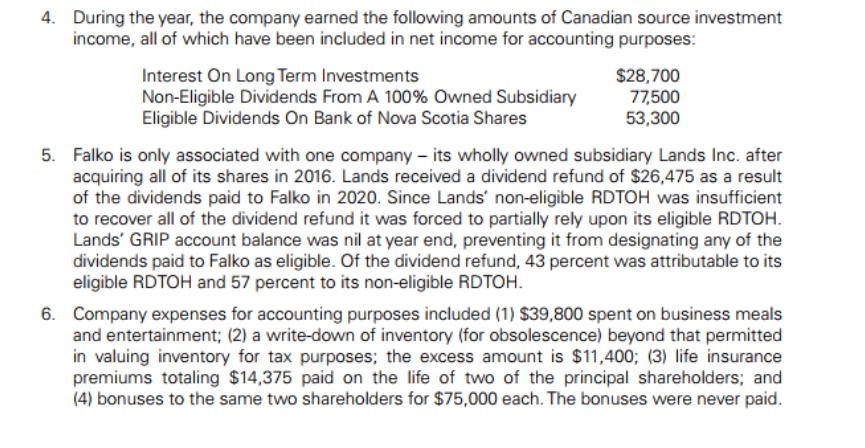 is a Canadian controlled private corporation with a December 31 year end.