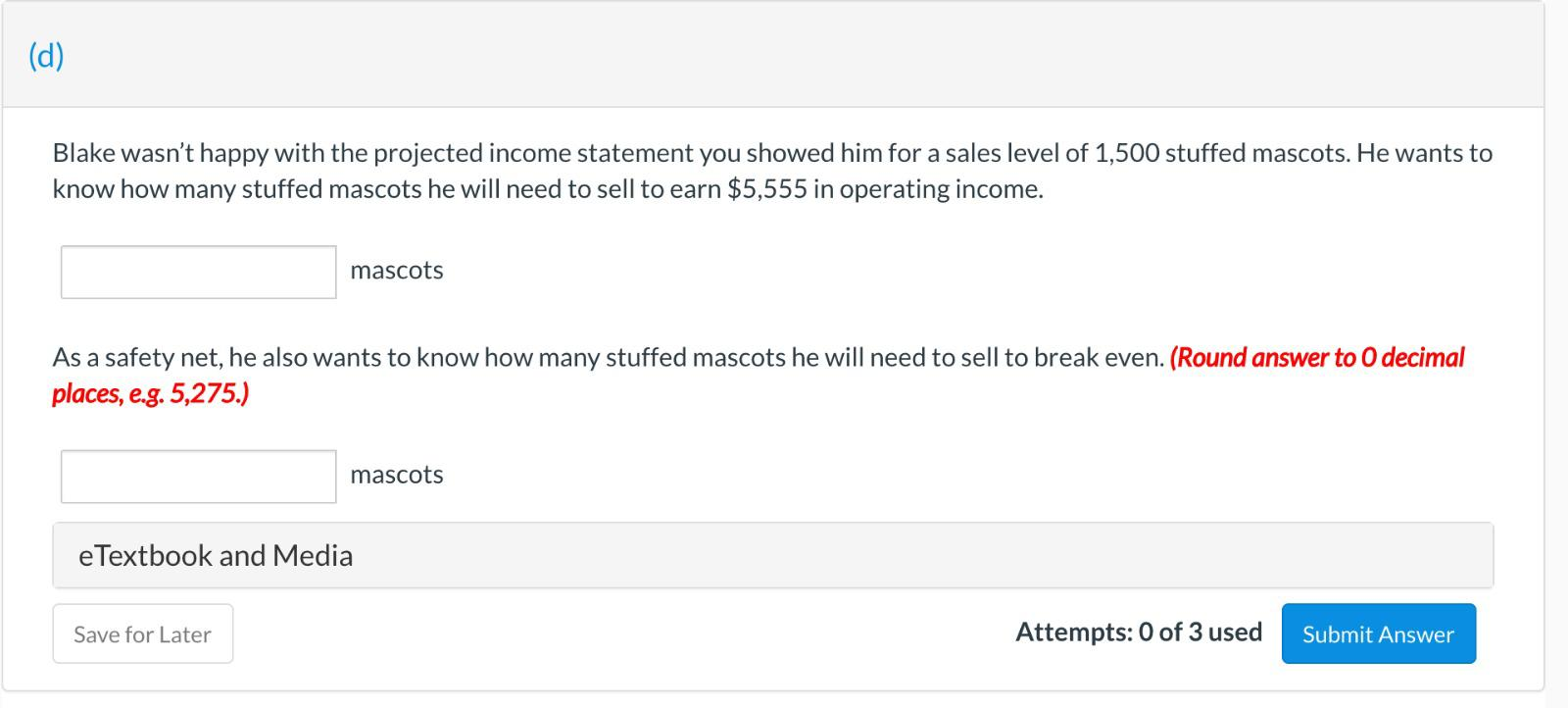 this income statement shows an operating income of $11,615! How can I