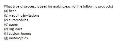 Please be fast solve as early as possible What type of process