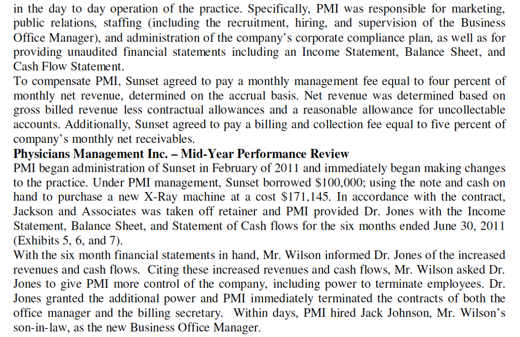 insight. The case study is about a medical practice that recently switched
