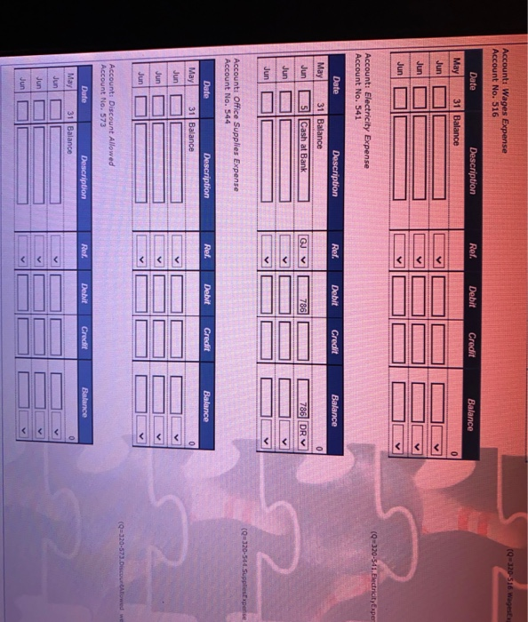 following transactions occurred throughout the first week of June: Week 1 Date