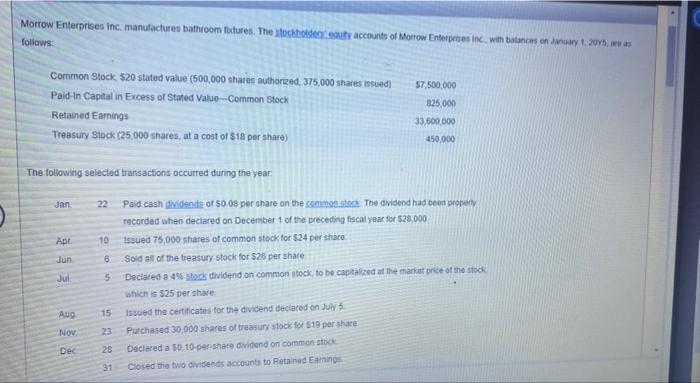 please help me in last section ( Stockholder's Equity) part. there is