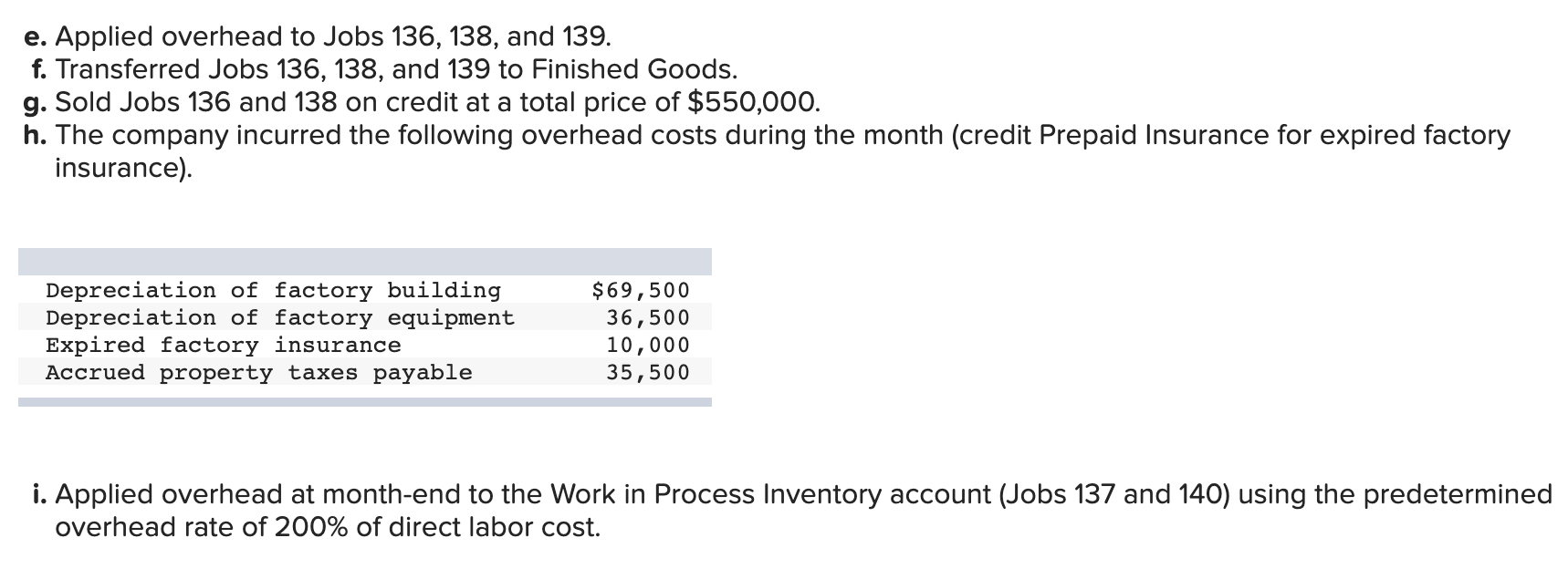 and accounts in job order costing LO P1, P2, P3 (The following