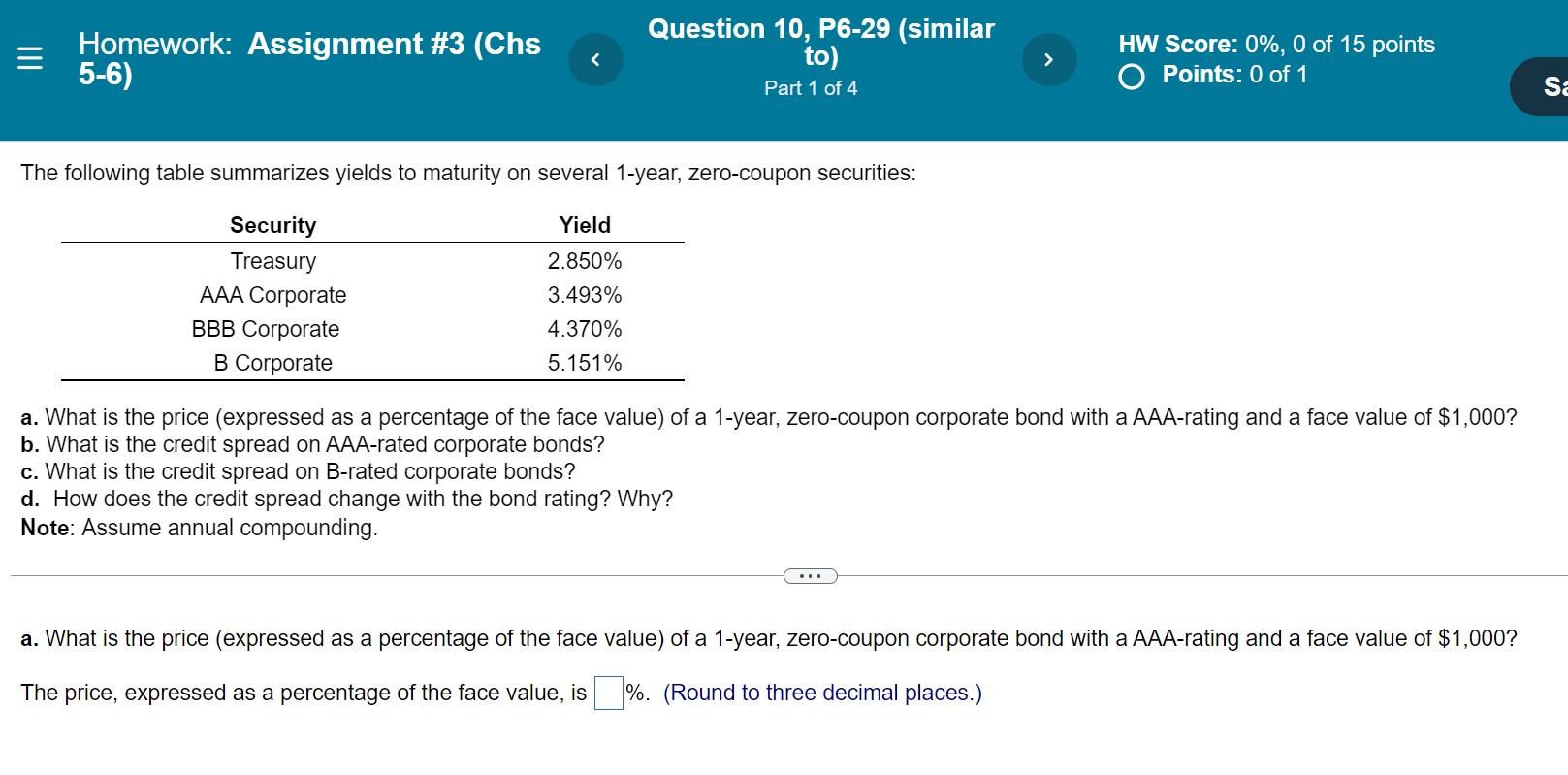 = Homework: Assignment #3 (Chs 5-6)