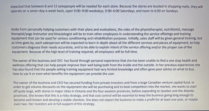 appropriate method for determining the base pay for the sales staff. What